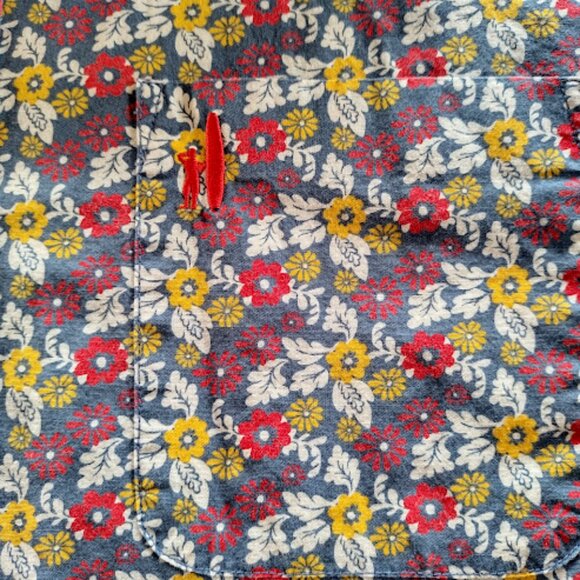 JOHNNIE-O | Hangin Out Floral Long Sleeve Button Down Shirt 'Wake' Casual  M - Picture 7 of 11